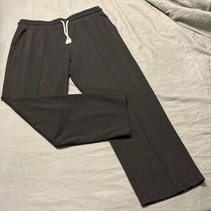 Casual dark grey Loft pants with rope drawstrings
